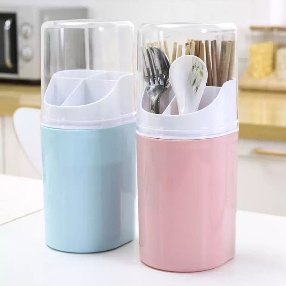 4 Compartment Cutlery Holder, Creative Cutlery Draining Rack, Draining Container For Forks Knife 4 Compartment Cutlery Holder, Creative Cutlery Draining Rack, Draining Container For Forks Knife